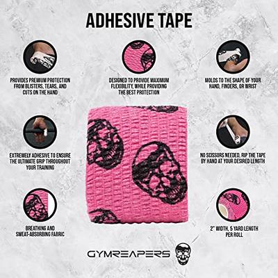 Goat Tape Scary Sticky Premium Athletic/Weightlifting Tape Black & Yellow  Pack of 4