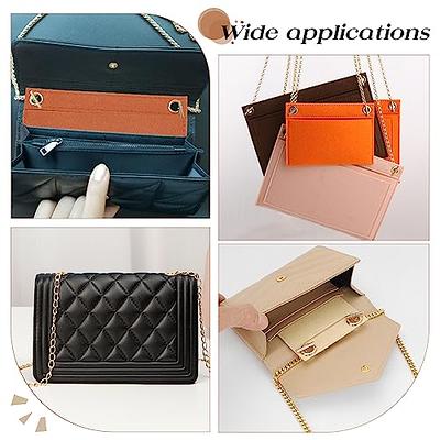 WADORN 4 Colors Felt Purse Organizer Insert, Handbag Divider Insert Inner  Pocket Purse Rectangle Mini Envelope Crossbody Conversion Kit with Eyelets