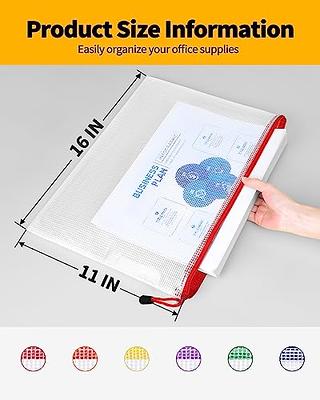 SUNEE 12pcs Mesh Zipper Pouch 11x16, Large Storage Bags for Board Game &  Puzzle Organizing, Reusable Plastic Zip Organizer for Travel (A3, 6 Colors)  - Yahoo Shopping