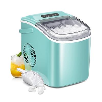 Ice Makers Countertop - Silonn Portable Ice Maker Machine for Countertop, Make 26 lbs Ice in 24 Hrs, 2 Sizes of Bullet-Shaped Ice with Ice Scoop and