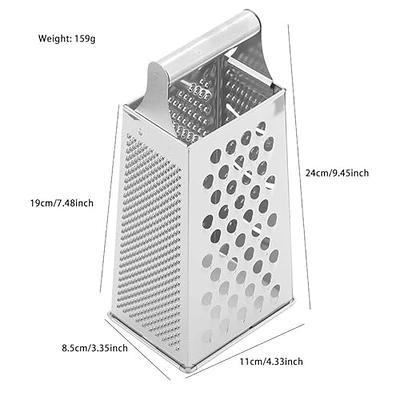 Spring Chef Professional Cheese Grater With Storage Container, Stainless  Steel & Soft Grip Handle, 4 Sided Handheld Kitchen Food Shredder Best Box