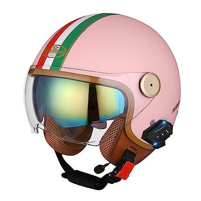 DOT Womens Pink Motorcycle Half Helmet without Visor