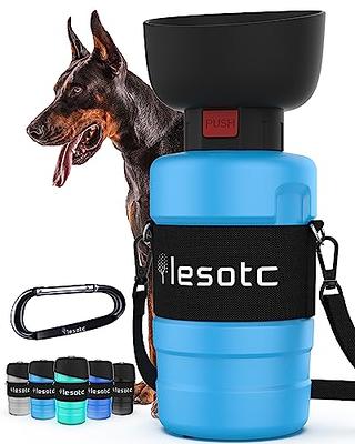 Portable Dog Water Bottle for Walking, 20 oz Dog Water Bowl Dispenser,  Leak-Proof Water Bowl