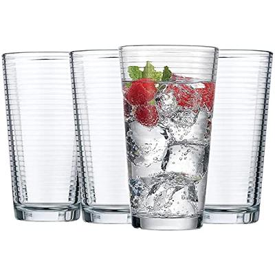 Square Borosilicate Highball Drinking Glass Cups, for Water, Wine,  Cocktail, Coffee, Extreme Hot & Cold Resistant, Clear, Elegant &  Unbreakable, Dishwasher Safe 