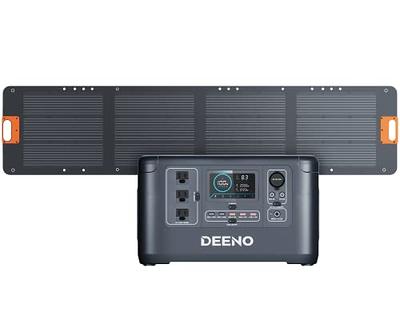 DEENO Portable Power Station S1500 with 200W Solarpanel, 1036Wh LiFePO4  (LFP) Battery, 1500W(Peak 3000W) Solar Generator, 0-100% in 2 Hours, UPS  Battery Backup Power Supply for Outdoor Camping RVs Home Travel 