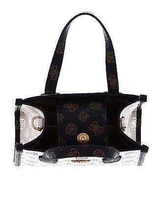 Guess Silvana Compartment Oversized Logo Tote Bag - Black Logo