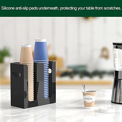  Disposable Coffee Cup Dispenser Lid Holder for Counter