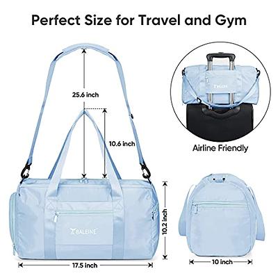 Gym Bag For Women And Men, Small Duffel Bag For Sports, Gyms And Weekends  Getaways, Waterproof Dufflebag With Shoe And Wet Clothes Compartments 