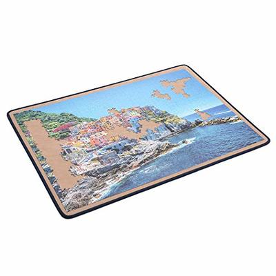 8 Puzzle Sorting Trays with Lid 10 x 10 Inches - Jigsaw Puzzle Accessories Black Background Makes Pieces Stand Out to Better Sort Patterns, Shapes