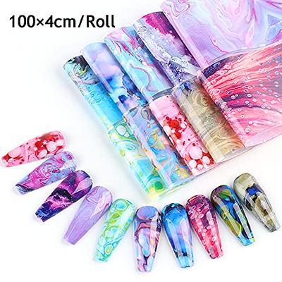 Starry Nail Art Foil Sticker, Colorful Print Nail Design Transfer Foil  Decal, Holographic Sky Foil Decal Sticker Nail Polish Accessories Ladies  DIY