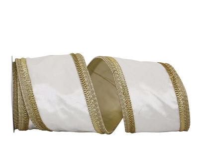 JAM Paper Christmas Velvet Plush White Polyester Ribbon, 5yd x 4in, 1/Pack  - Yahoo Shopping