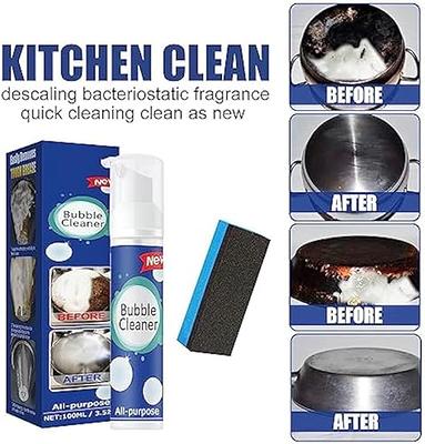 Bubble Cleaner Foam,All-Purpose Kitchen Bubble Cleaner,Foaming Heavy Oil  Stain Cleaner,Kitchen Bubble Cleaner Spray,Rinse Free Cleaning Spray,30ML 