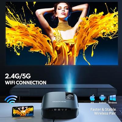 GooDee Projector 4K With WiFi And Bluetooth Supported, FHD 1080P