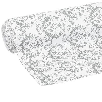 Duck Smooth Top Easy Liner Shelf Liner, 12 x 10', Grey Damask