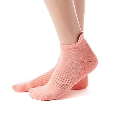 Zando 3 Pairs Long Pilates Grip Socks for Women Yoga Socks with Grips  Hospital Socks Grippy Socks Dance Socks