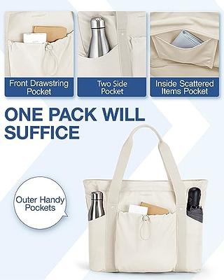 BAGSMART Women Tote Bag 20L Waterproof Folding Travel Bag with Zipper Shoulder Bag Handbag for