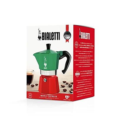 Bialetti - Moka Express Italia Collection: Iconic Stovetop Espresso Maker,  Makes Real Italian Coffee, Moka Pot 6 Cups (9 Oz - 270 Ml), Aluminium,  Colored in Red Green Silver - Yahoo Shopping