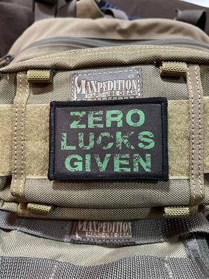 Zero Lucks Given Funny St. Patrick's Day Morale Patch - Hook