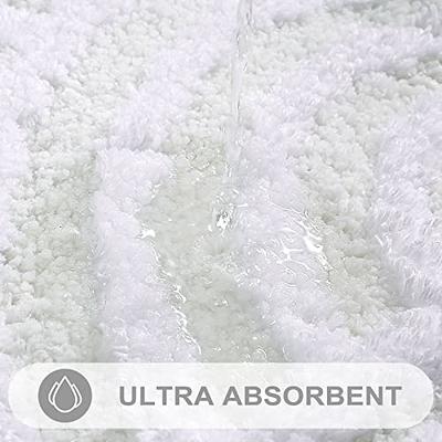 Uphome Boho Bathroom Runner White Abstract Sun Long Bathroom Rugs