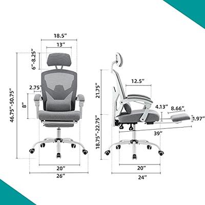 Youhauchair Ergonomic Office Chair, Home Office Desk Chairs with Adjustable  Headrest and Lumbar Support, 3D Armrests, Tilt Lock Function, High Back  Swivel Mesh Computer Chair - Yahoo Shopping