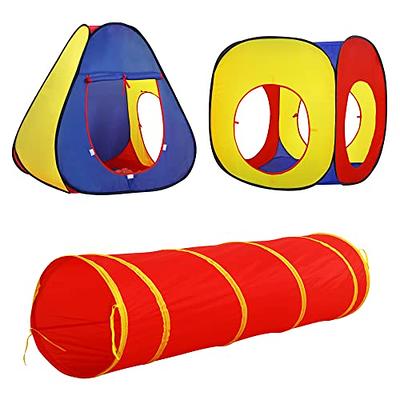 Kiddey Children's Play Tent with Tunnel (3-Piece Set) – Indoor/Outdoor  Playhouse for Boys and Girls – Lightweight, Easy to Setup (Balls Not  Included)