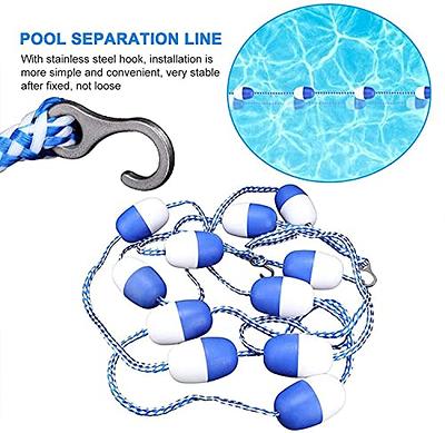 AnEssOil 20' Swimming Pool Safety Float Line Divider Rope Kits with 2  Pre-Assembled Stainless Hooks Pool Accessories for Inground Swimming Pool -  Yahoo Shopping