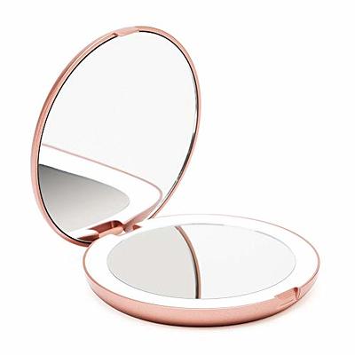 Fancii LED Lighted Magnifying Makeup Mirror with Double-Sided 1x/ 10x  Magnification, Rechargeable and Adjustable Brightness, Large Tabletop  Vanity