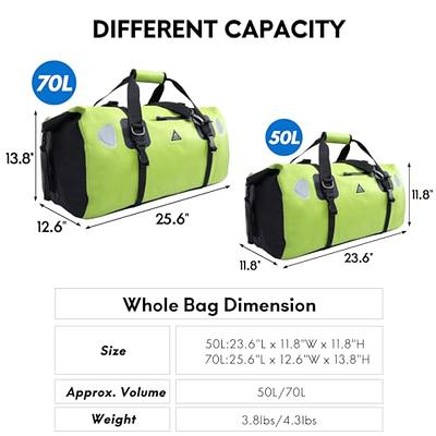 BORLENI Motorcycle Dry Bag Waterproof Motorcycle Luggage Bag Motorcycle  Duffel Bag for Skiing Travel Hiking Camping 