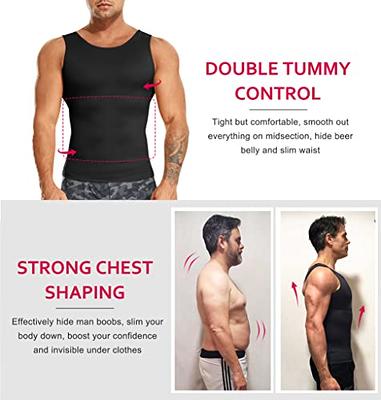 Gotoly Men Compression Shirt Shapewear Slimming Body Shaper Vest Undershirt Tummy  Control Tank Top (Black, Medium) - Yahoo Shopping