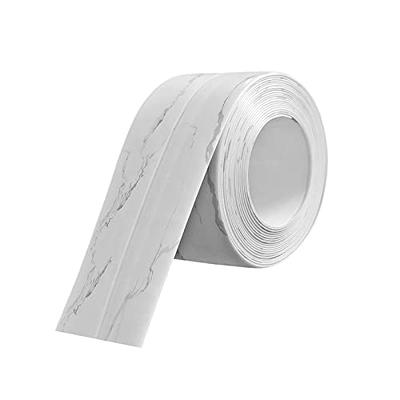 White Caulk Tape, Self-Adhesive Caulk Strip, 1.5 x 11ft PE Waterproof Sealing Tape Decorative Sealant Trim for Bathroom, Kitchen, Tub, Toilet Bowl