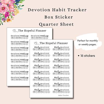 Daily Devotional, Devotional Reading Weekly Habit Tracker Stickers - Prayer  Reminder Box Sticker Christian Planner Sticker Sheets - Yahoo Shopping