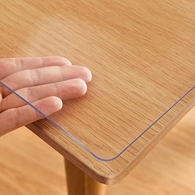 Clear PVC Table Protector Table Cover Mat Thick Desktop Topper Plastic  Table Protector Clear Table Pad Tablecloth Protector Crystal Chair Mat  Clear