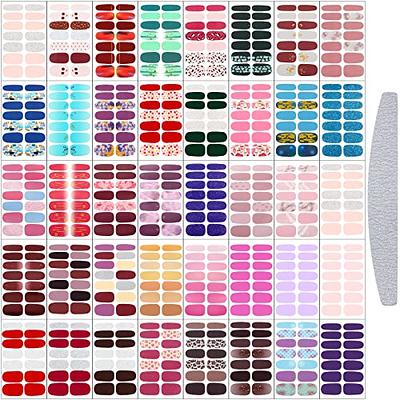 Maitys 700 Pieces Glitter Nail Wraps Self Adhesive Polish Nail Strips  Manicure Full Wrap Peel Nail Stickers Elegant Sticker Nails for Women Girls  DIY Nail Art Decals Strips with Nail File 50 Sheets