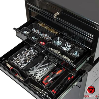 ONREVA 32pcs Tool Box Organizer Tray Dividers Set, Toolbox Organizer and Storage Trays Kit, Workbench Cabinet Bins, Tool Chest Drawer Organization