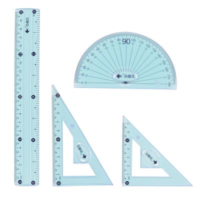 3Pcs Drawing Ruler Geometry Measurement Ruler Double Side Ruler Straight  Ruler