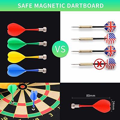 Magnetic Dart Board - 12pcs Magnetic Darts (Red Green Yellow) - Excellent  Indoor Game and Party Games - Magnetic Dart Board Toys Gifts for 5 6 7 8 9