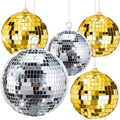 Mirror Ball for Disco DJ Club Party Wedding Home Decor, Muscab 12 Inch  Disco Ball with Hanging Ring, Pink