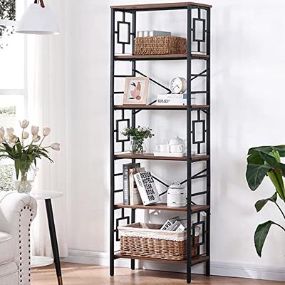 SUNMORY 6 Tier Tree Bookshelf, Small Bookcase with Storage Cabinet, Modern  Tall Narrow Bookshelves Organizer, Floor Standing Book Shelf for  Bedroom/Living Room/Home Office/Corner, Rustic Brown - Yahoo Shopping