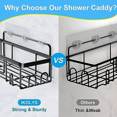 IKOLYS Shower Caddy 2 Packs, Bathroom Shower Organizer Adhesive