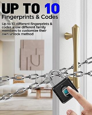 Fingerprint Padlock eLinkSmart Digital Padlock Locker Lock Metal Keyless  Thumbprint Lock for Gym Locker, School Locker, Backpac