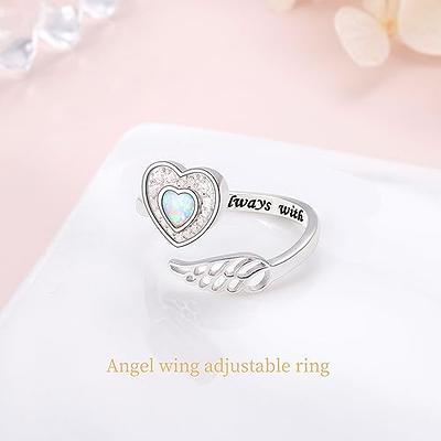 Angel's Wings Rhinestone Finger Cuff Ring (Slightly Adjustable