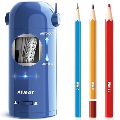 Electric Pencil Sharpener - AZLNRMU Cute Design Pencil Sharpener with  Pencil Saver Suitable for Colored Pencils(6-8.5mm) Blade to Fast Sharpen  Gift for Students/Primary School/Office (Purple)