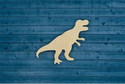 T-Rex Dinosaur Shape  Multiple Sizes Laser Cut Unfinished Wood