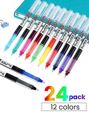 20 Pack Rolling Ball Pens, Quick-Drying Ink 0.5 mm Extra Fine