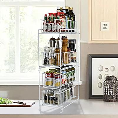  MHHA 2 Sets of 2-Tier Clear Under Bathroom Sink Organizers and  Storage, Medicine Cabinet Organizer with Dividers, Pull Out Kitchen Pantry  Shelf Cupboard Closet Vanity Organization Bins : Home & Kitchen