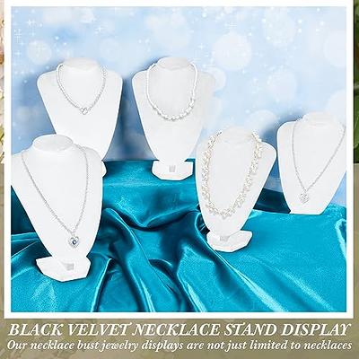 Huquary 6 Pcs Velvet Necklace Stand Display Jewelry Bust Display Stands Necklace  Display Stand Jewelry Photography Props Necklace Display Stands for Selling  for Home Store Trade Shows (White) - Yahoo Shopping