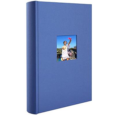  Photo Album 4x6 Hold 60 Photos with Memo Vertical Slip-in  Pockets Photo Book, Linen Cover Picture Photo Albums with Writing Space for  Wedding Baby Mother's Day Blue : Home & Kitchen