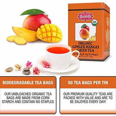 Green Tea Ginger Peach Organic Brew La La Iced Tea Hot Tea (2-Pack) 100 Tea  Bags