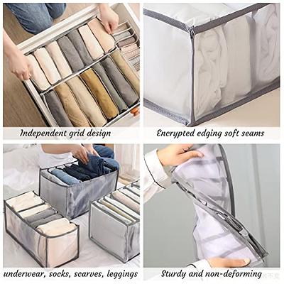 7 Grids Mesh Storage Bag Clothes Jeans Pants Storage Box Organizer