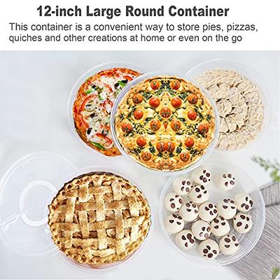 12inch 2 Pack Food Storage Container with Lid and Handle, Reusable 2  Compartments Pizza Slice Storage Container, Round Pie Carrier Leftover Pizza  Keeper for Food Cake Cheesecake Tortilla Pastry - Yahoo Shopping